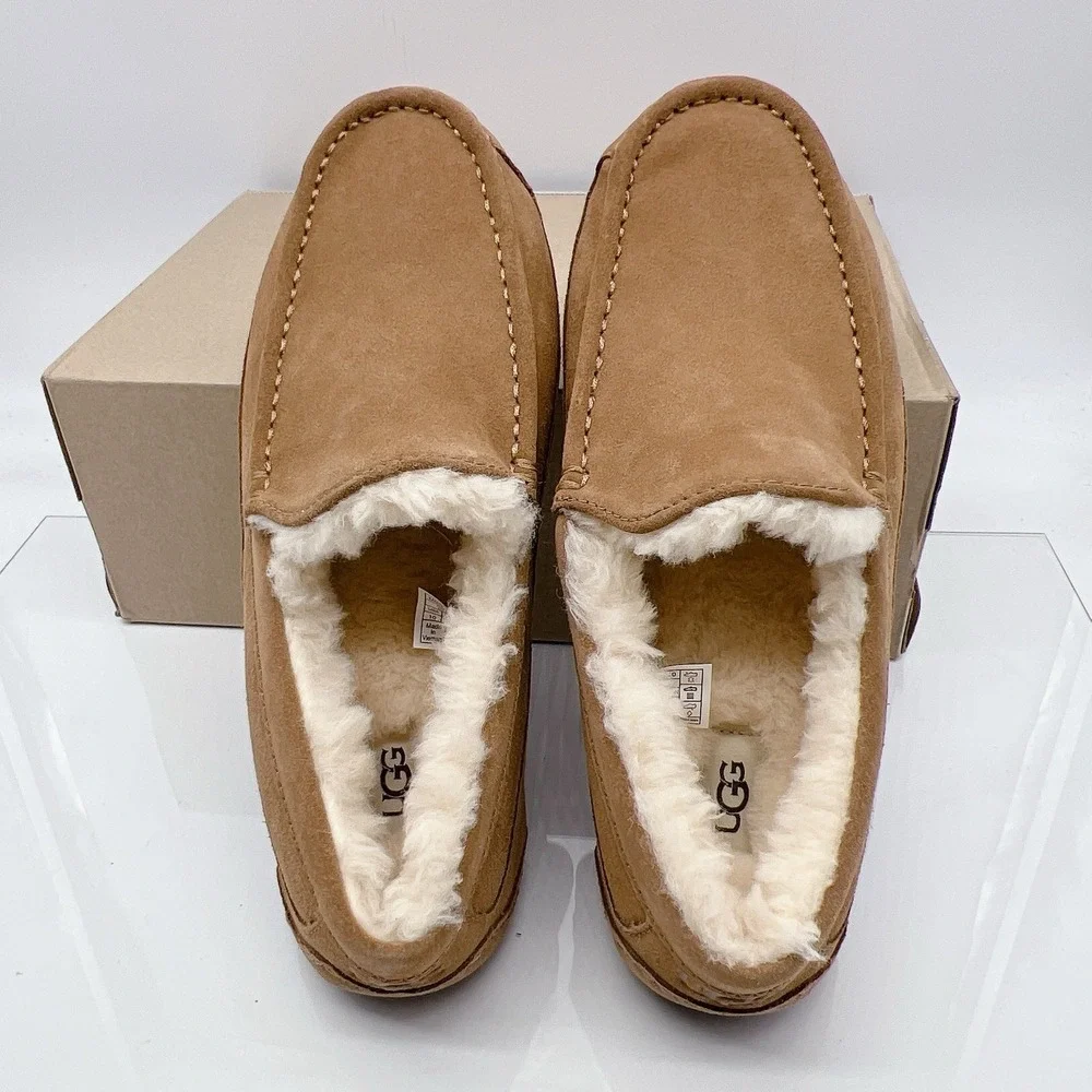 UGG Ascot Men's Slipper Casual Shoes Sand Chestnut Suede Size US 10